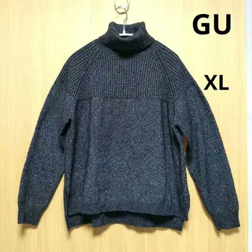 GU 다크 그레이 터틀넥 니트 XL
