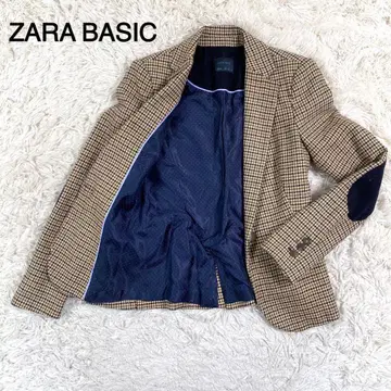 ZARA BASIC 하운드투스 패턴 엘보 배치 멋진 자켓