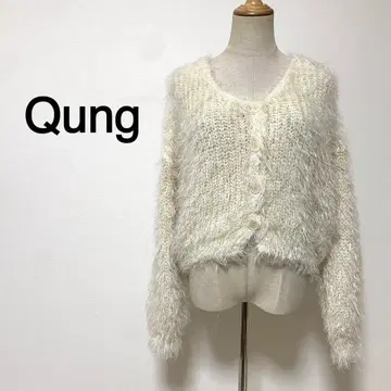 Qung 화이트칼라 기모 가디건