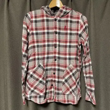 Hysteric Glamour 체크 무늬 후드 부착 플란넬 셔츠