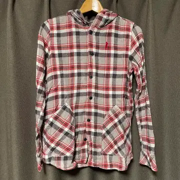 Hysteric Glamour 체크 무늬 후드 부착 플란넬 셔츠