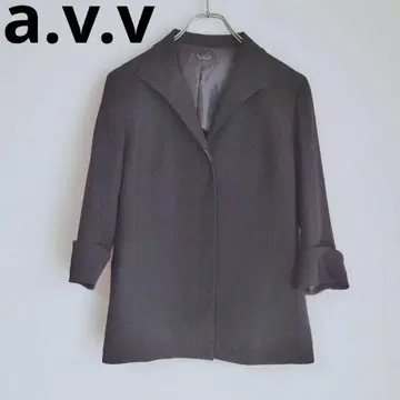 아베베 자켓 겉옷 셔츠 얇은 소재 7부 소매 기장 오피스 블랙