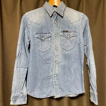 HYSTERIC GLAMOUR 데님 셔츠 긴팔 라이트 블루