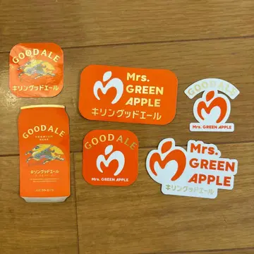 Mrs. GREEN APPLE x KIRIN 굿 에일 스티커 6개