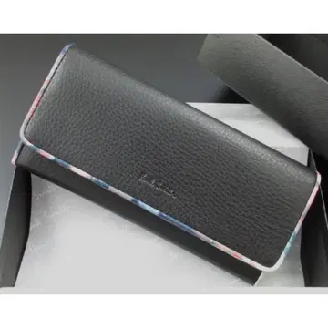 수량 한정 새상품 박스 포함 폴스미스 꽃무늬 덮개 장지갑 블랙