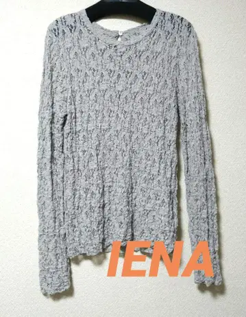 IENA Flower 스트레치 레이스 풀오버 그레이 A