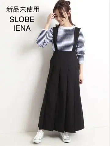 미사용 SLOBE IENA 턱 플리츠 오버롤 스커트