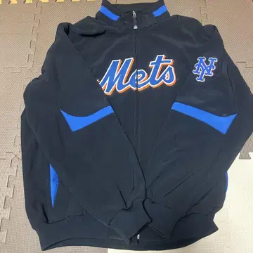 Mets 풀집업 자켓 블랙/파랑