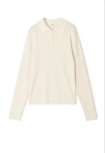 코튼 캐시미어 롱 슬리브 니트 폴로