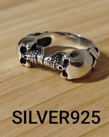 [ SILVER925 ] 트윈 스컬 반지