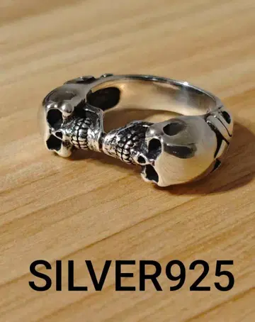 [ 최종 가격 인하 ] 트윈 스컬 반지 핑키링 [ SILVER925 ]