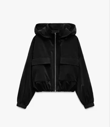 ZARA 러버 피니시 후디드 자켓