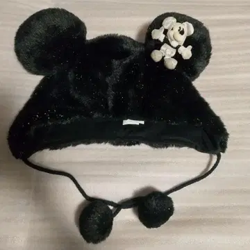 미키 귀 달린 퍼 모자