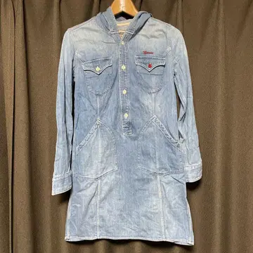 HYSTERIC GLAMOUR 후드 부착 데님 원피스