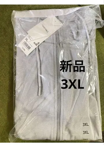 [ 새상품 ] UNIQLO 에어리즘 UV컷 풀 집업 후드티 3XL 그레이