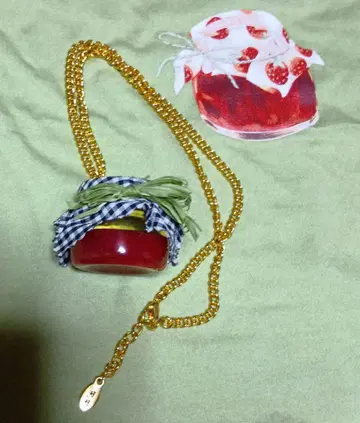 원더풀 월드 잼 항아리 모티브 목걸이