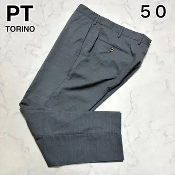 새상품급 50 PT TORINO 슬랙스 슈퍼 슬림핏 수축 그레이
