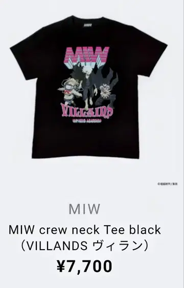 나의 히어로 아카데미아 T셔츠 MIW 크루넥 티 빌런즈