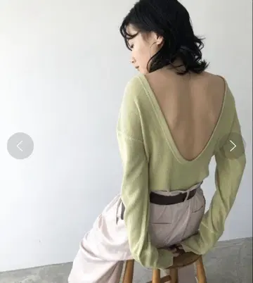 todayful 백 오픈 리브 상의