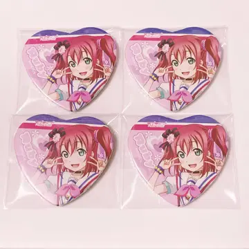 러브 라이브 Aqours 쿠로사와 루비 First 1st 하트 캔뱃지