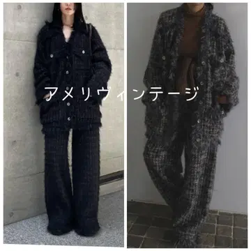 새상품 아메리빈티지 TWEED FRINGE KNIT PANTS