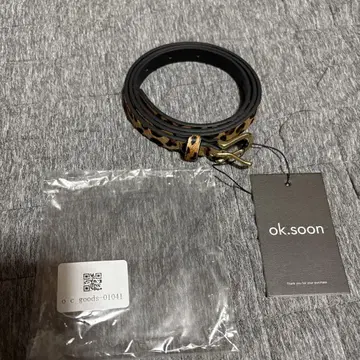 ok.soon 레오파드 가죽 벨트 표범 무늬 옥순