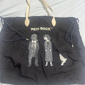 PET'S ROCK 토트백 동물 캐릭터 자수