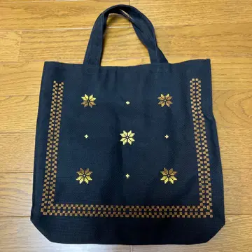 크로스스티치 자수 토트백