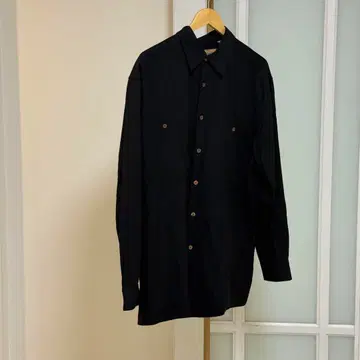 실크 블랙 셔츠 ROBBY CHAN 블랙 긴팔 셔츠