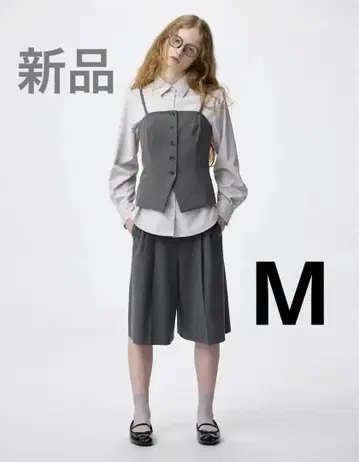gu 완판템 프론트 버튼 뷔스티에 다크 그레이 M