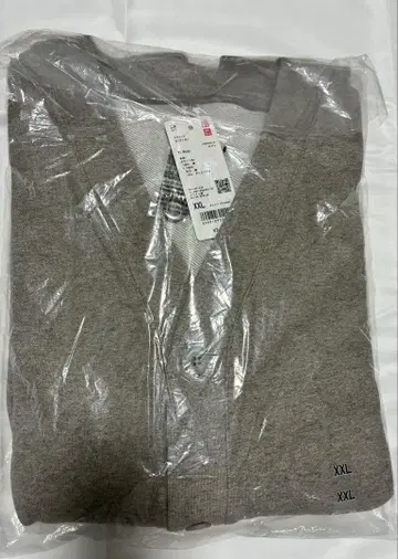 [미사용 새상품] UNIQLO 맨투맨 가디건 베이지 XXL