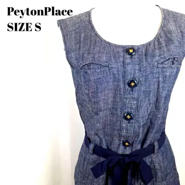 Peyton Place 페이튼플레이스 데님풍 슬리브리스 원피스