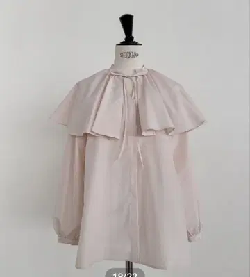 OHGA 케이프 블라우스 핑크