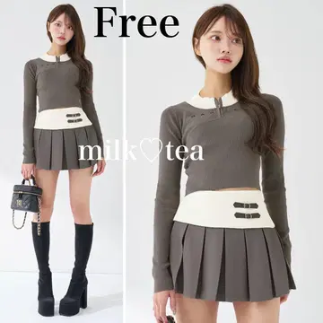 택 포함 새상품 다리치 DARICH 니트 셋업 그레이 프리