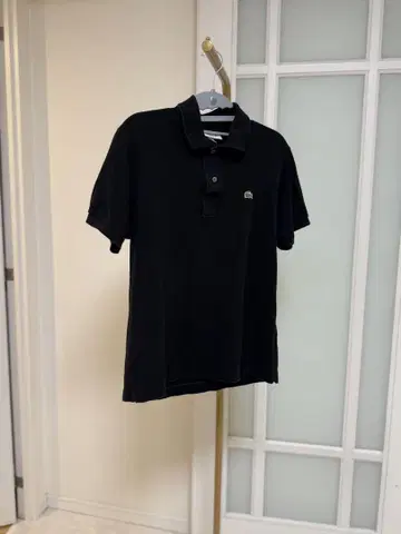 LACOSTE 블랙 피케 셔츠 US S