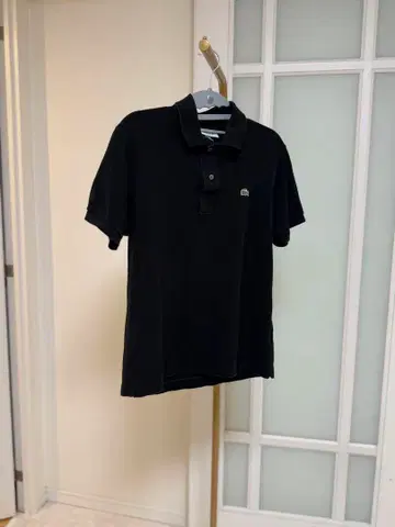 LACOSTE 블랙 피케 셔츠 US S
