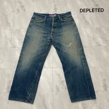 DEPLETED 디프레오 데님 팬츠 스트릿 스케이트보드 빨간색 귀
