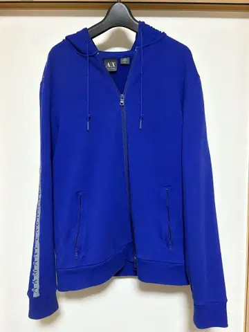 ARMANI EXCHANGE 지퍼 후드티 더블 지퍼 파랑