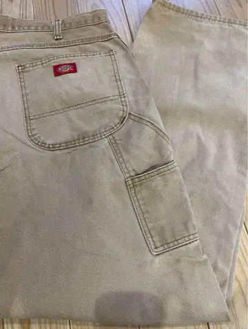 Dickies 디키즈 덕 원단 페인터 팬츠 베이지 뛰어난 사용감