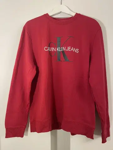 [ Calvin Klein Jeans ] 레드 트레이닝복 맨투맨 XL