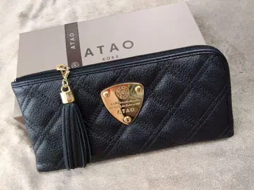 ATAO 블랙 가죽 장지갑 박스 포함