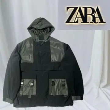 즉시 완판 아이템 ZARA 블랙 마운틴 후드티 후드 부착 XL