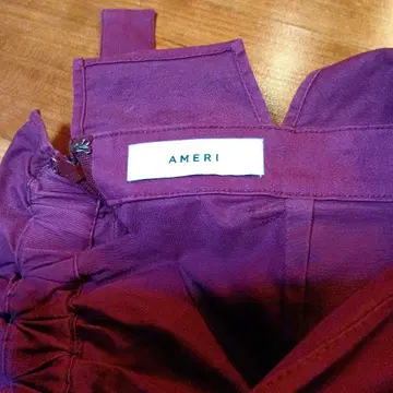 AMERI 버건디 랩 타이트 스커트