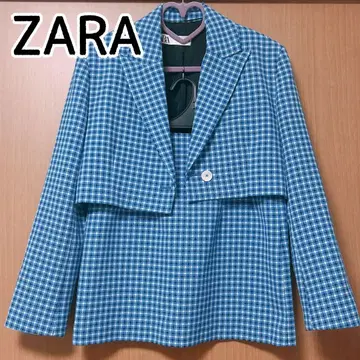 ZARA 체크 무늬 셋업 자켓+스커트 XS S M 사이즈