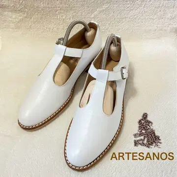 artesanos 알테사노스 t 스트랩 신발 화이트 22.5