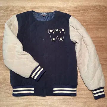 NEEDLE WORKS 니들웍스 퀼팅 바시티 자켓 노카라