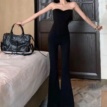 미 실루엣 블랙 올인원 파티 외출 데이트 코디 F