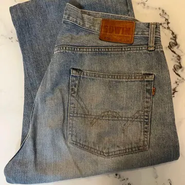 EDWIN 505z 라이트 블루 데님 36x34