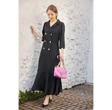 tocco closet 백 레이스업 트렌치 라이크 머메이드 원피스