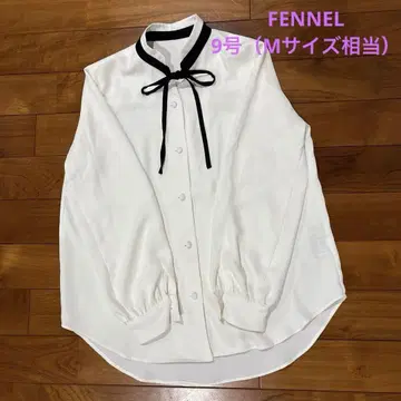 야마다야 계열 FENNEL 리본 포함 긴팔 블라우스 9호 화이트